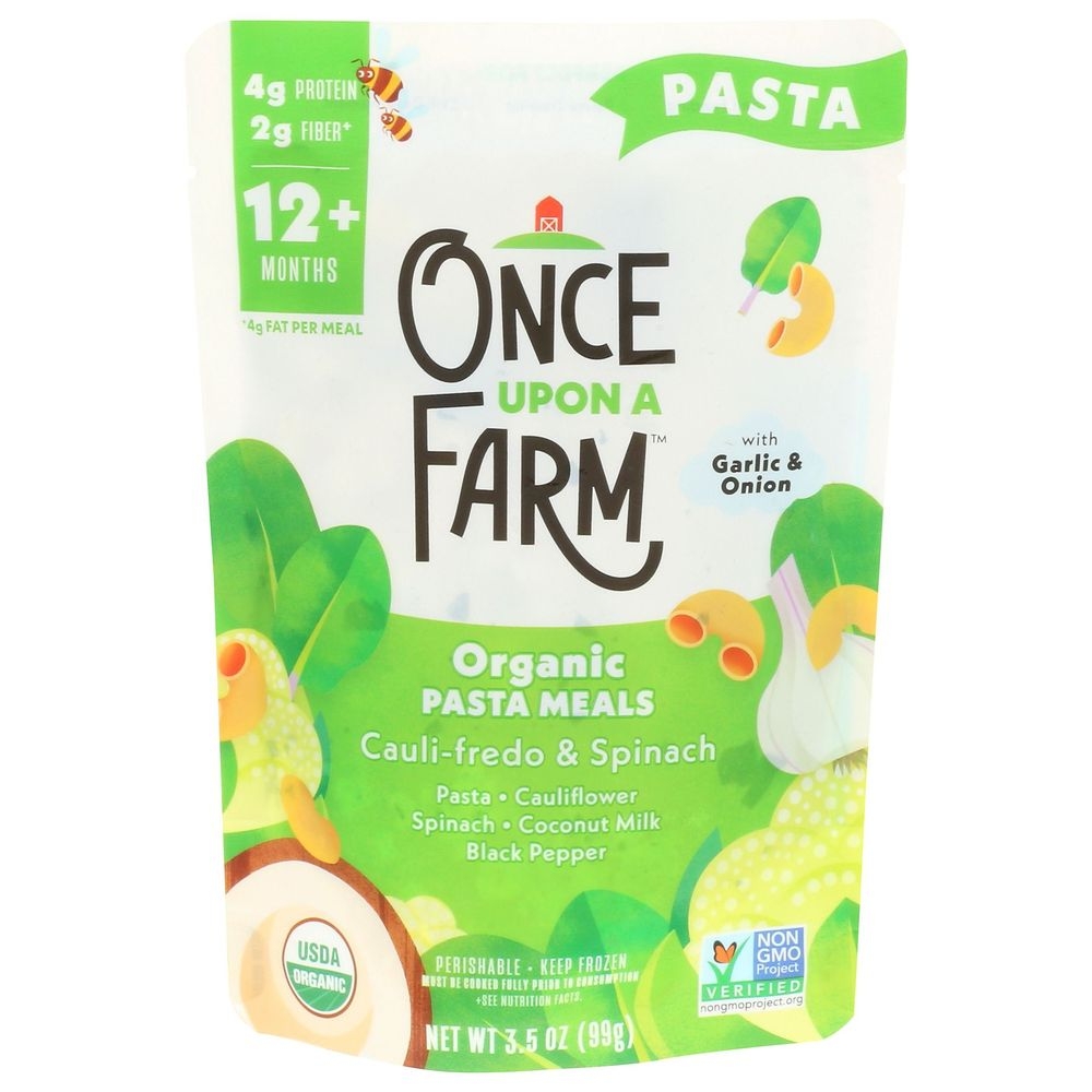 Once Upon A Farm Organic Cauli Fredo and Spinach Baby Food, 3.5 Ounce -- 8 per case.