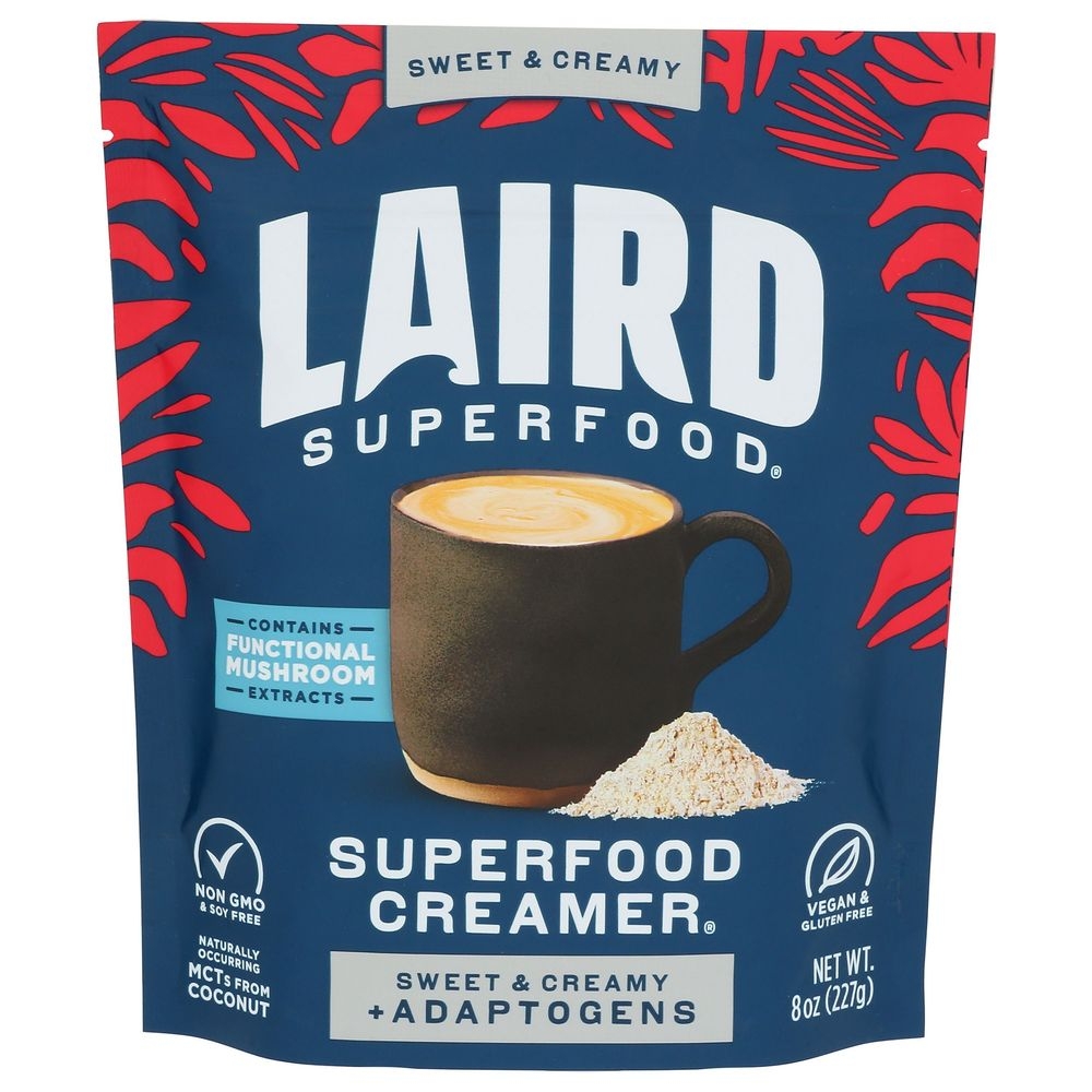 Laird Superfood Sweet and Creamy with Adaptogens Superfood Creamer, 8 Ounce -- 6 per case
