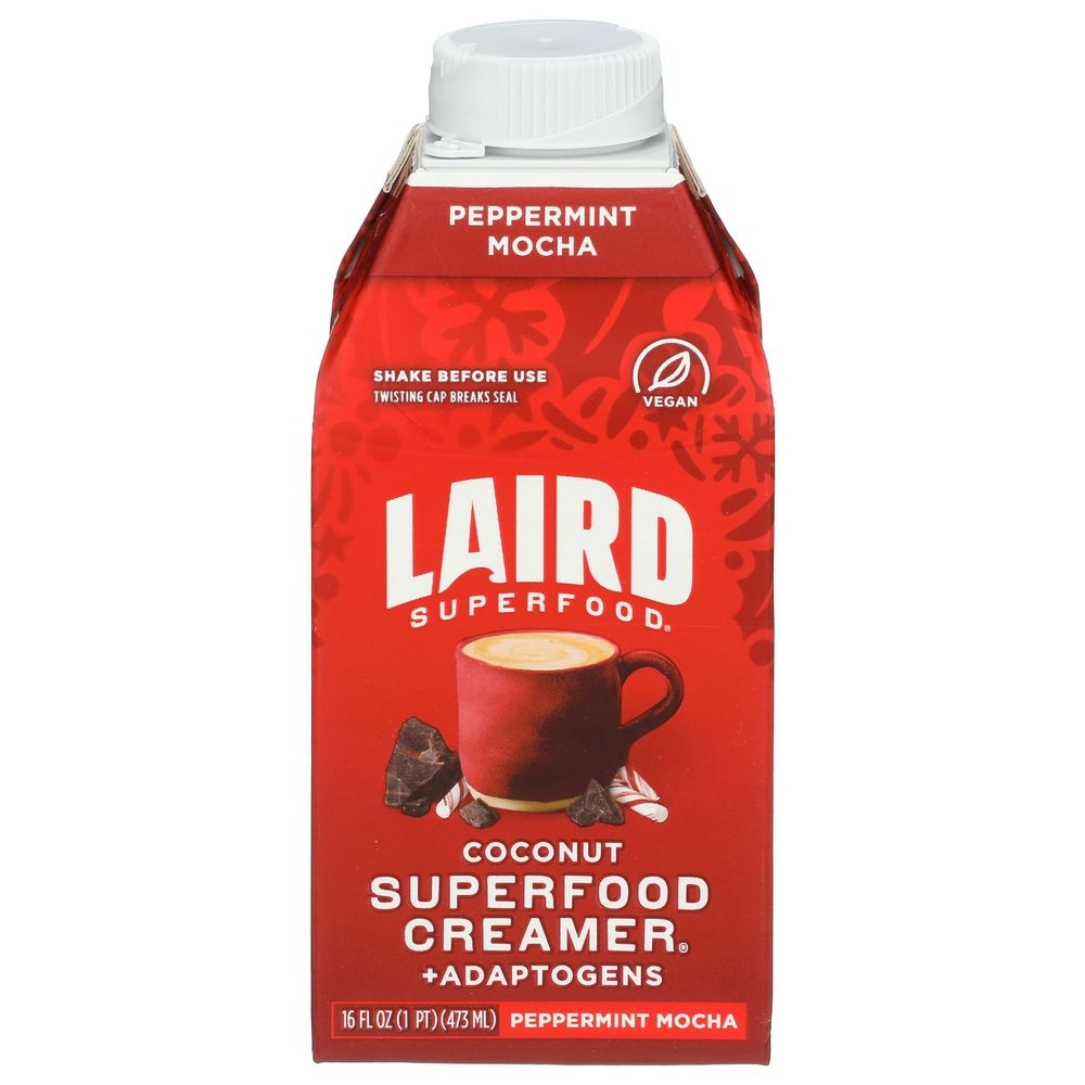 Laird Peppermint Mocha Coconut Superfood Creamer, 16 Fluid Ounce -- 6 per case