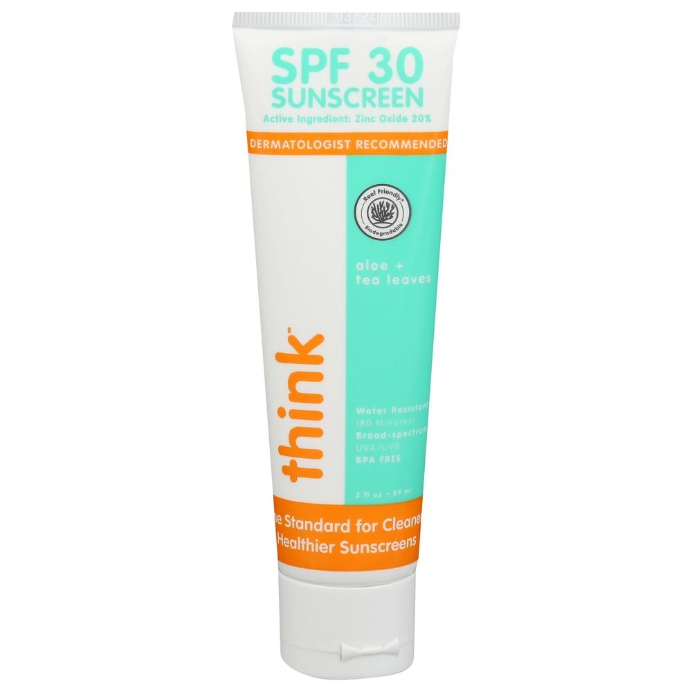 Thinksport SPF 30 Aloe and Tea Leaves Sunscreen, 3 Fluid Ounce