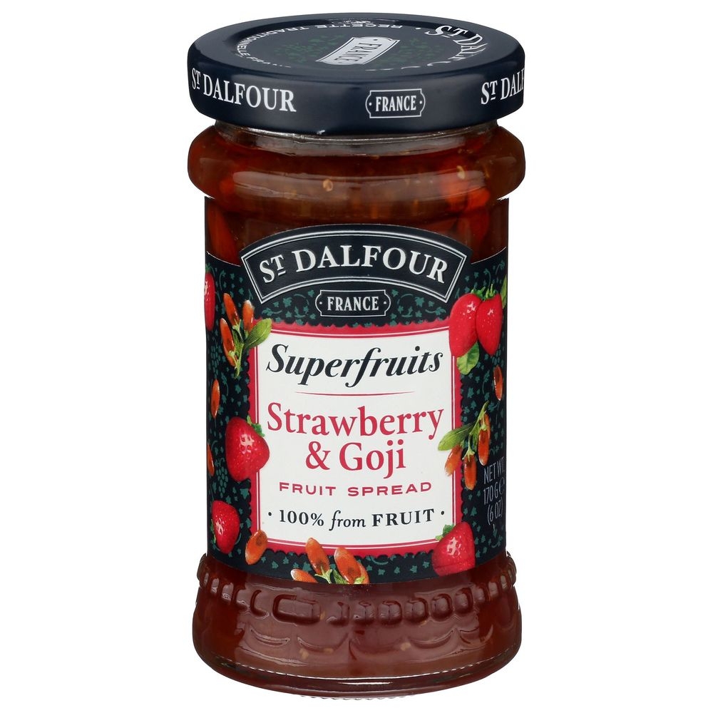 St Dalfour Strawberry and Goji Fruit Spread, 6 Ounce -- 6 per case