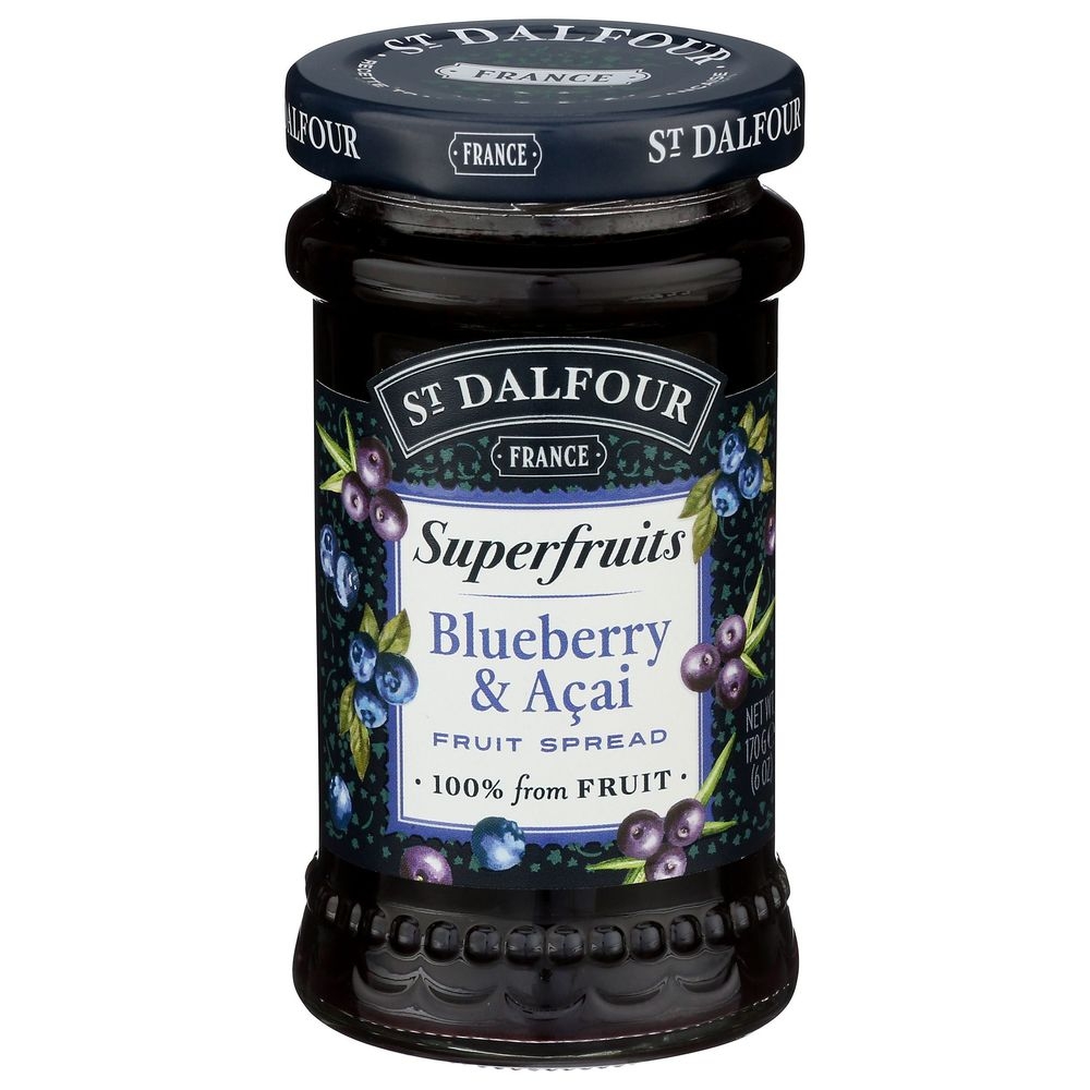 St Dalfour Blueberry and Acai Fruit Spread, 6 Ounce -- 6 per case