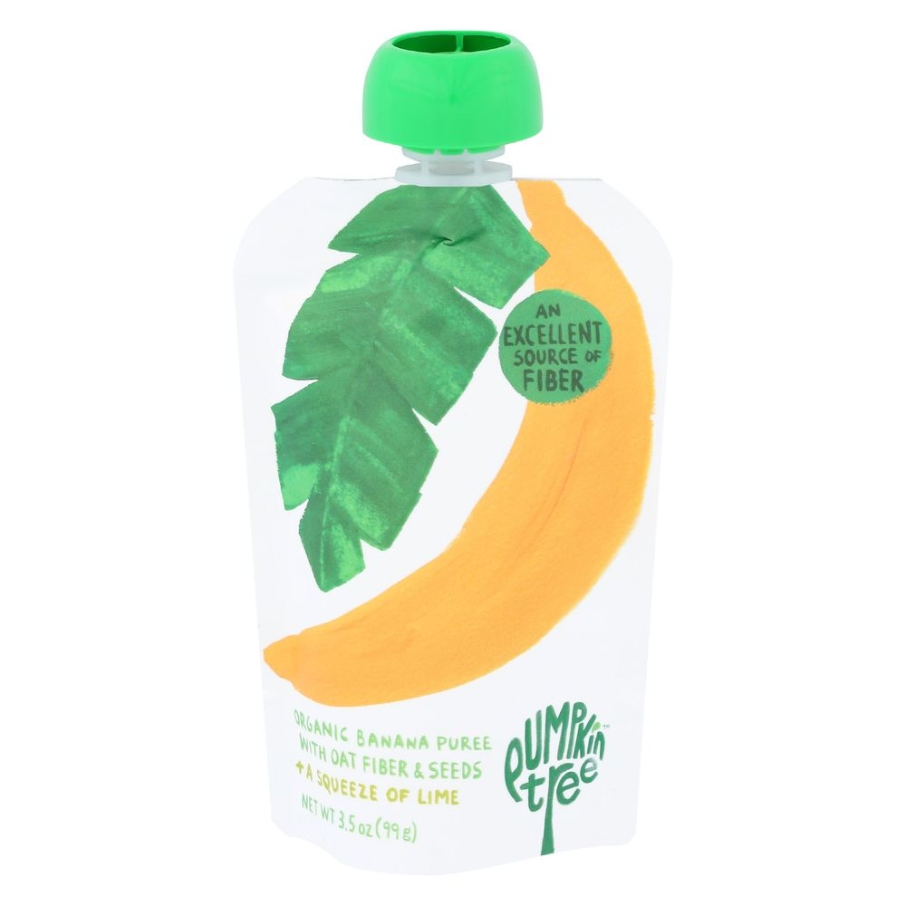 Pumpkin Tree Organic Banana Puree with Oat Fiber and Seeds, 3.5 Ounce -- 10 per case