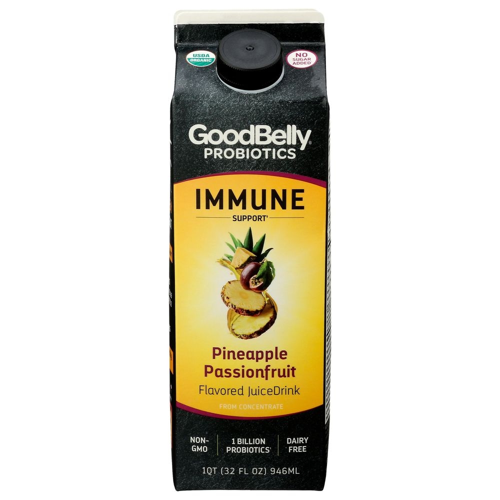 Good Belly Organic Pineapple Passionfruit Immune Support Juice Drink, 32 Fluid Ounce -- 6 per case
