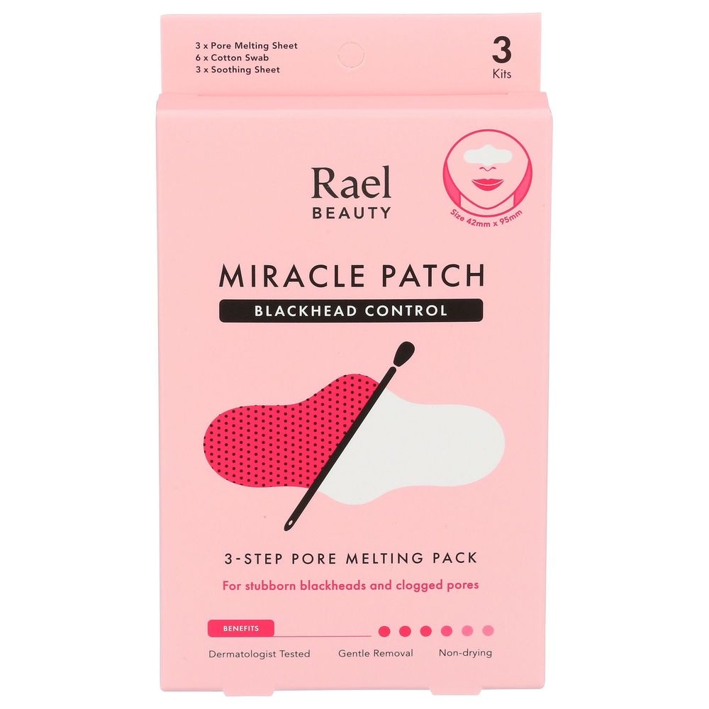 Rael Blackhead Control Miracle Patch, 3 count -- 8 per case