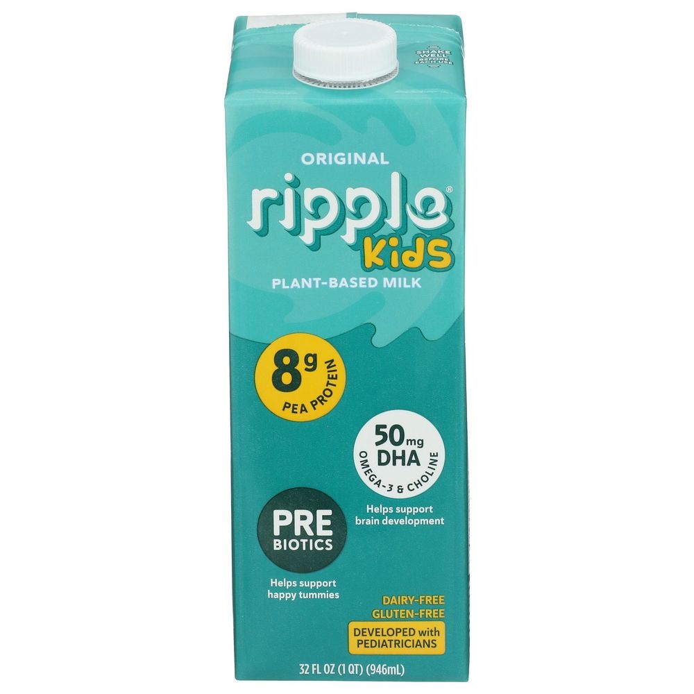 Ripple Original Plant Based Milk for Kids, 32 Fluid Ounce -- 6 per case