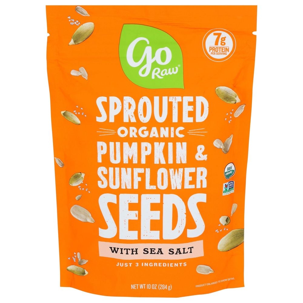 Go Raw Organic Sprouted Sunflower and Pumpkin Seeds with Sea Salt, 10 Ounce -- 6 per case