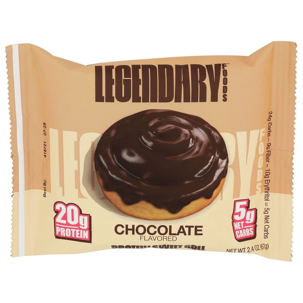 Legendary Foods Chocolate Protein Sweet Rolls, 2.4 Ounce -- 8 per case