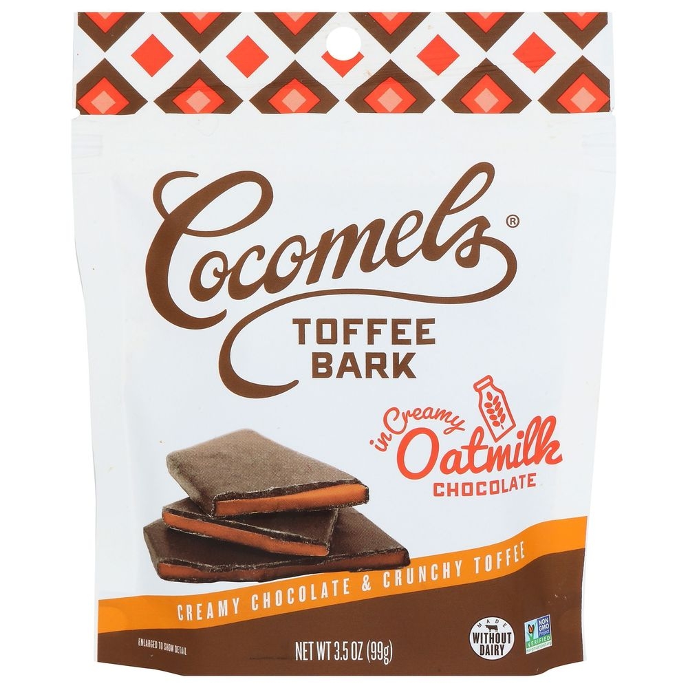 Cocomels Oatmilk Chocolate Covered Toffee Bark, 3.5 Ounce -- 6 per case