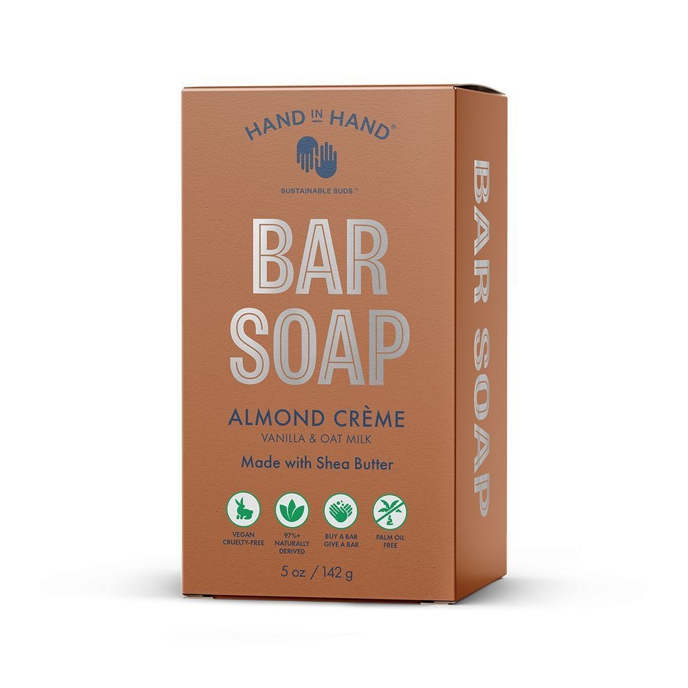 Hand In Hand Almond Creme Bar Soap, 5 Ounce