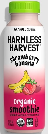 Harmless Harvest Organic Strawberry Banana Coconut Smoothie, 10 Fluid Ounce -- 6 per case