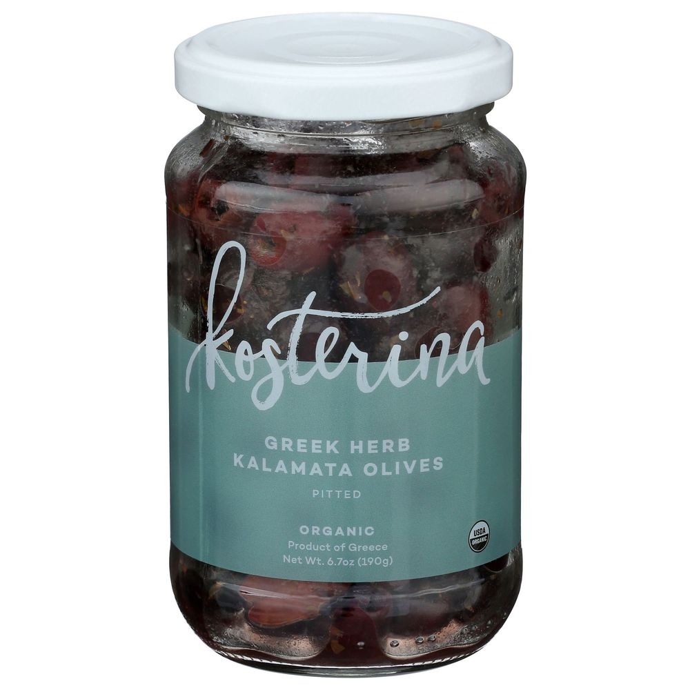 Kosterina Organic Greek Herb Kalamata Olives, 6.7 Ounce -- 6 per case