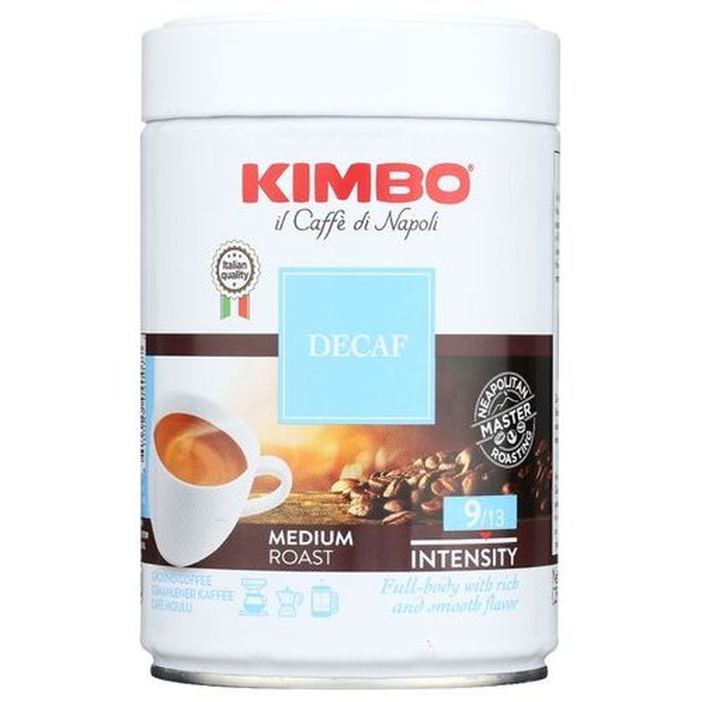 Kimbo Decaf Medium Roast Ground Coffee, 8.8 Ounce -- 6 per case