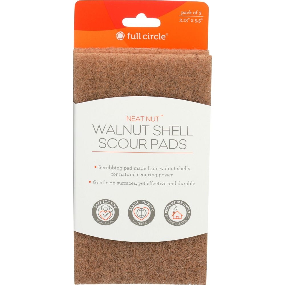 Full Circle Neat Nut Medium Duty Scouring Pad, 5.5 x 3.25 x 0.25 inch -- 6 per case