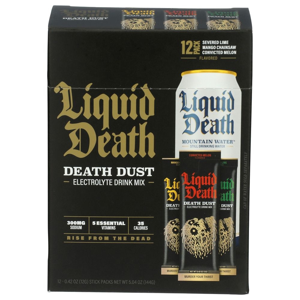 Liquid Death Death Dust Electrolyte Drink Mix, 0.42 Ounce -- 12 per case