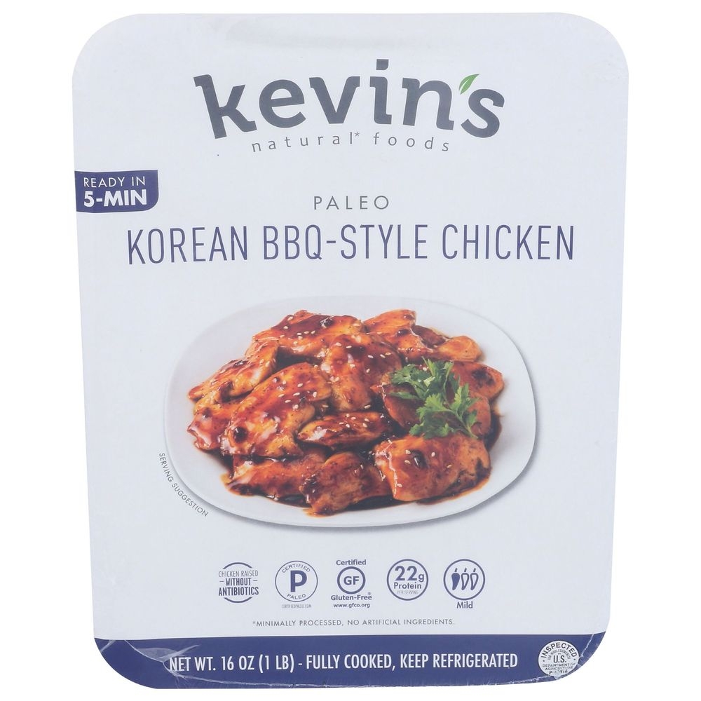 Kevins Natural Foods Korean BBQ Style Chicken, 16 Ounce -- 4 per case