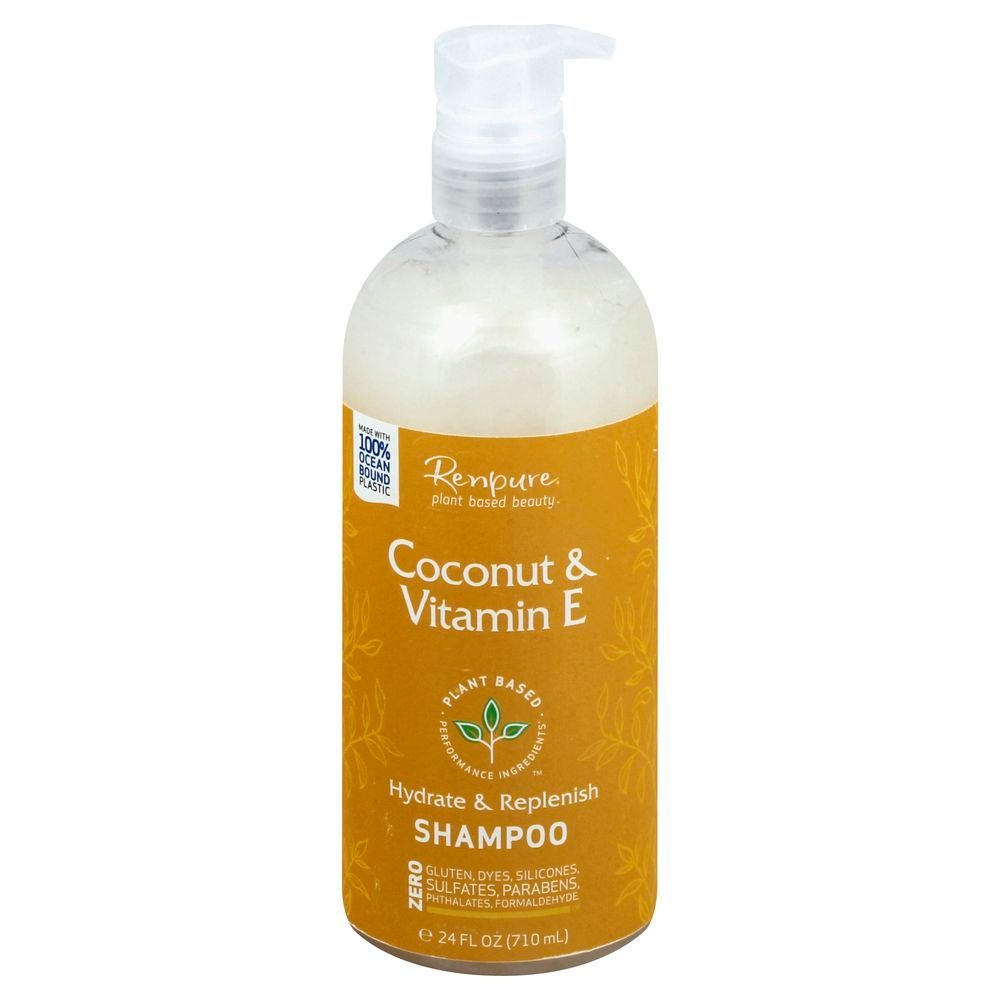 Renpure Hydrate and Replenish Coconut Vitamin E Shampoo, 24 Fluid Ounce
