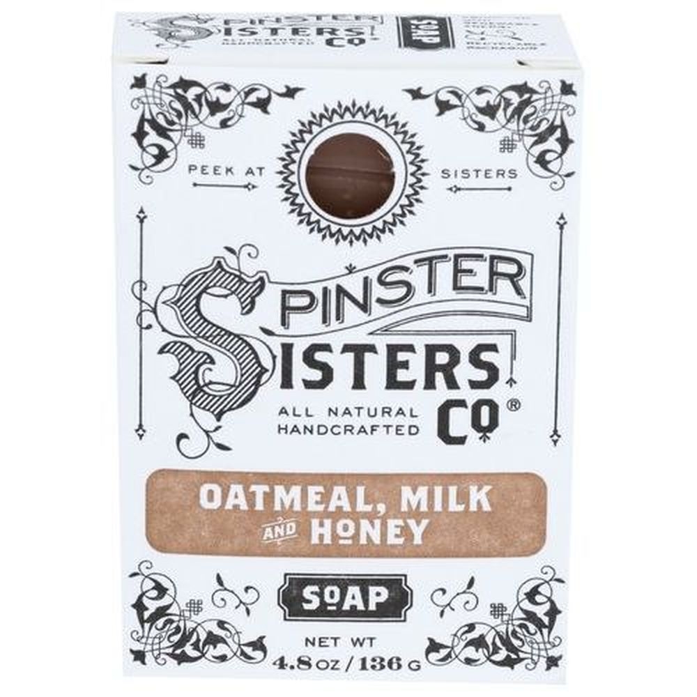 Spinster Sisters Oatmeal Milk and Honey Soap Bar, 4.5 Ounce -- 3 per case