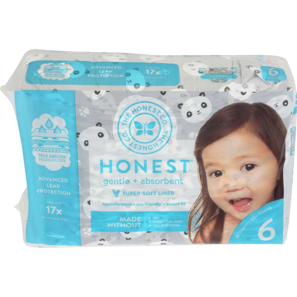 The Honest Co Pandas Size 6 Diapers - 18 count per pack