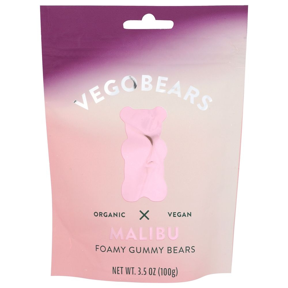 Vegobears Malibu Foamy Gummy Bears, 3.5 Ounce -- 10 per case