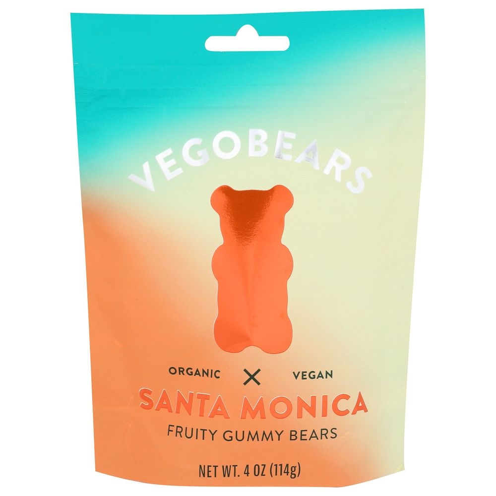 Vegobears Santa Monica Fruity Gummy Bears, 4 Ounce -- 10 per case