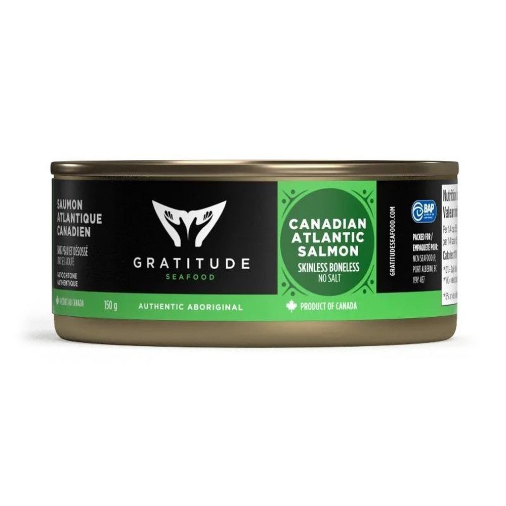 Gratitude Seafood Skinless Boneless No Salt Canadian Atlantic Salmon, 5.3 Ounce -- 12 per case