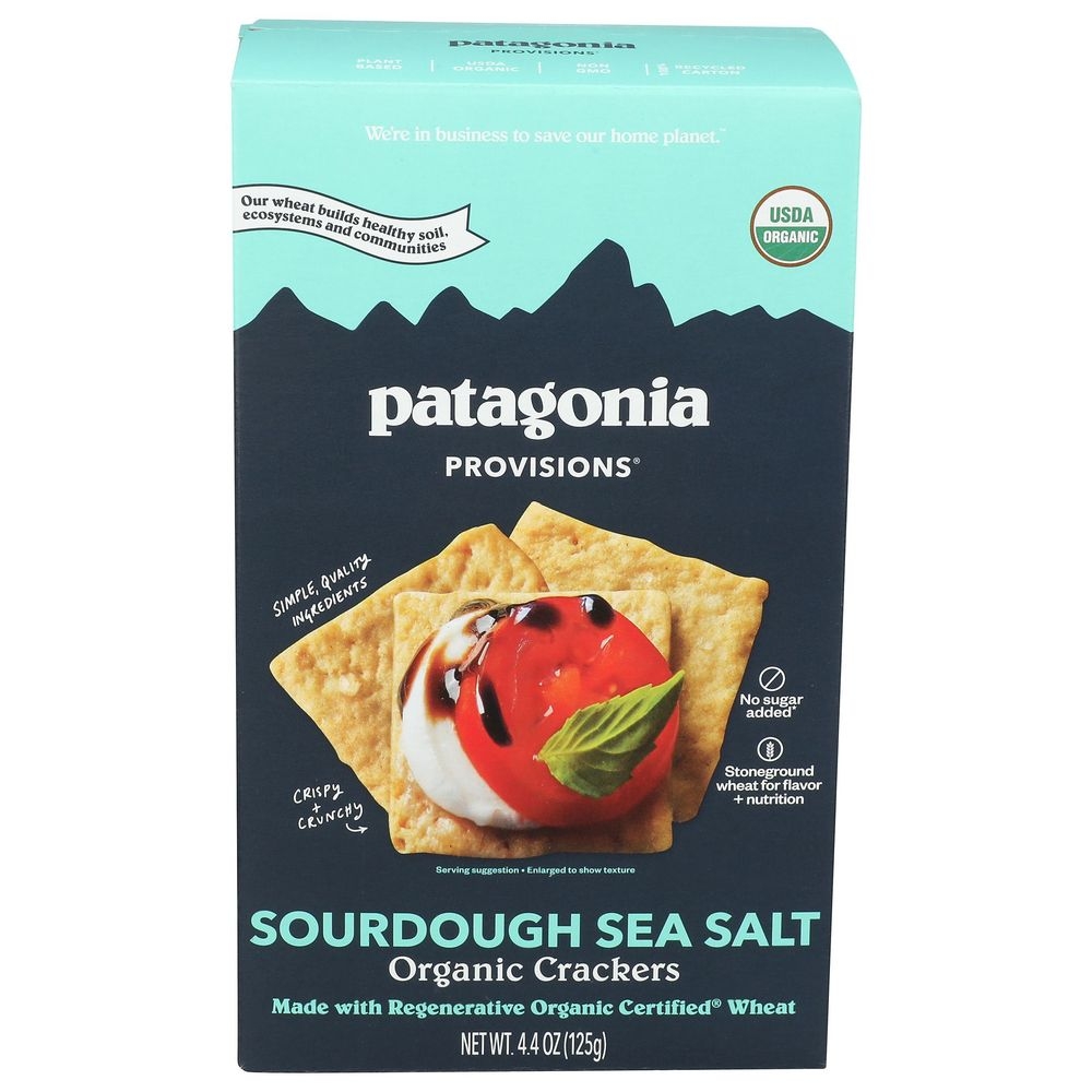 Patagonia Provisions Organic Sourdough Sea Salt Crackers, 4.4 Ounce -- 6 per case