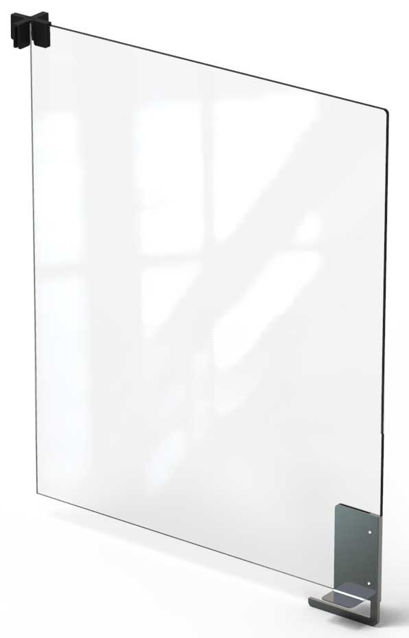 Rosseto Avant Guarde Tabletop Divider with Stainless Steel Brackets and Cross Connectors, 18 inch -- 1 set
