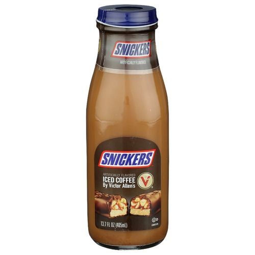 Victor Allens Snickers Iced Coffee Latte, 13.7 Fluid Ounce -- 12 per case