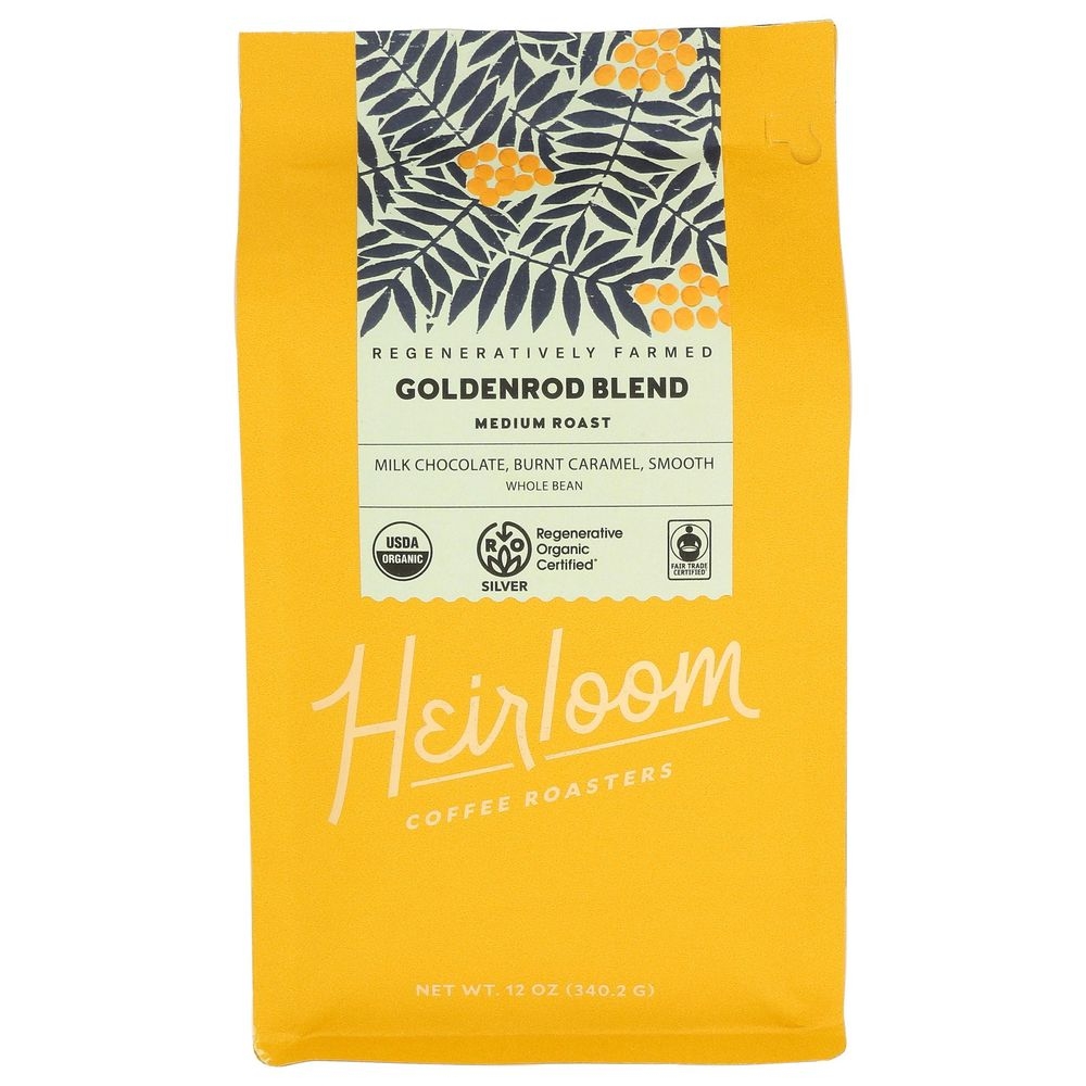Heirloom Coffee Roasters Medium Roast Goldenrod Blend Coffee, 12 Ounce -- 6 per case