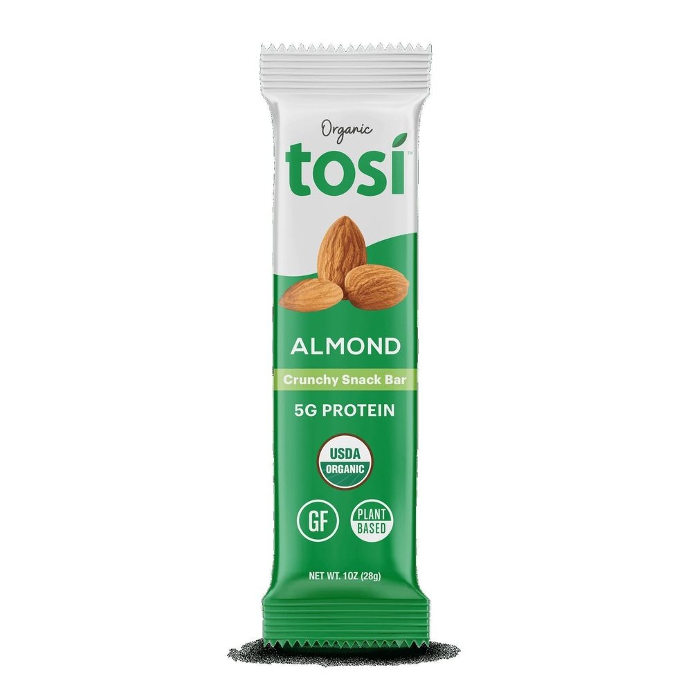 Tosi Almond Crunchy Snack Bar, 1 Ounce -- 12 per case