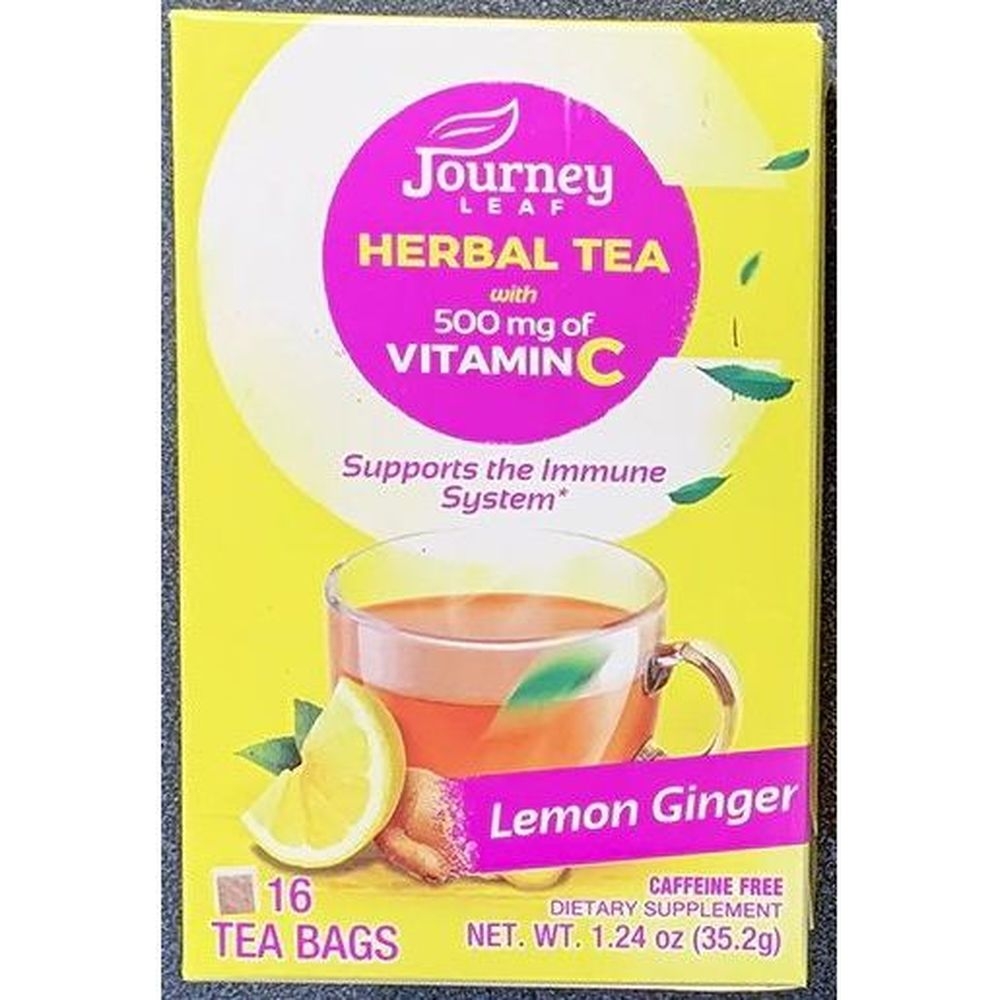Journey Lemon Ginger Leaf Tea with Vitamin C, 1.24 Ounce -- 8 per case
