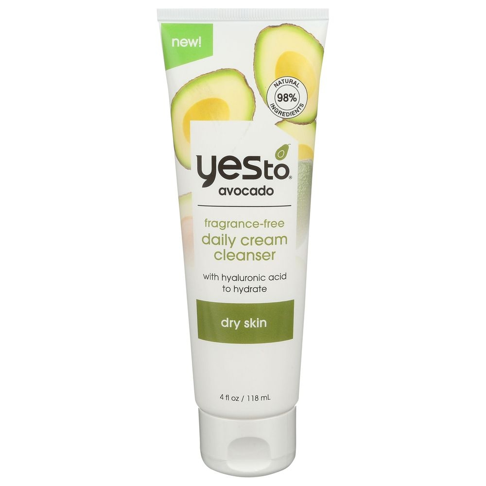 Yes To Avocado Fragrance Free Daily Cream Cleanser, 4 Fluid Ounce