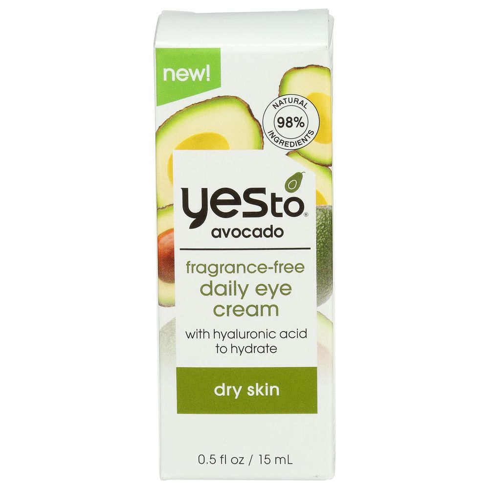 Yes To Avocado Fragrance Free Daily Cream Cleanser, 0.5 Fluid Ounce