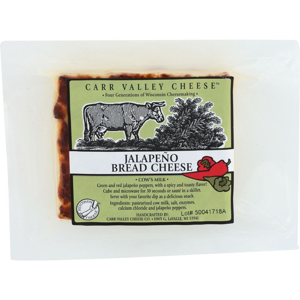 Carr Valley Jalapeno Bread Cheese, 6 Ounce -- 12 per case