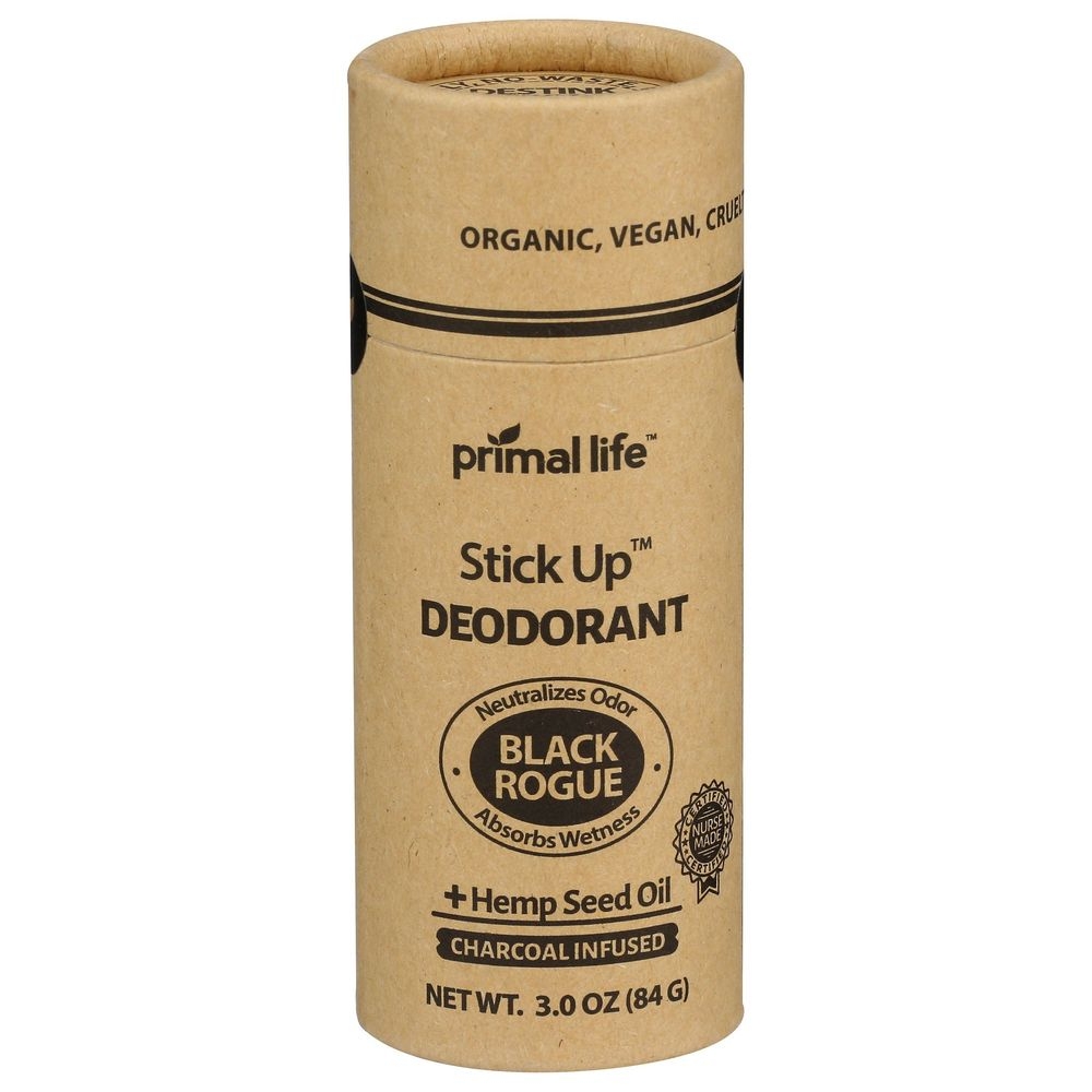 Primal Life Organics Stick Up Black Rogue Deodorant, 3 Ounce