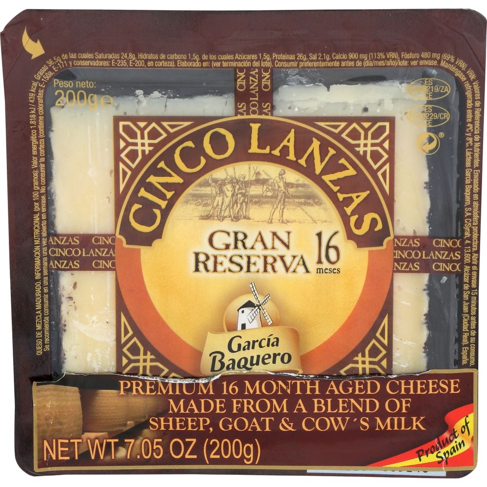 Garcia Baquero Cinco Lanzas 16 Month Aged Cheese, 7.055 Ounce -- 12 per case