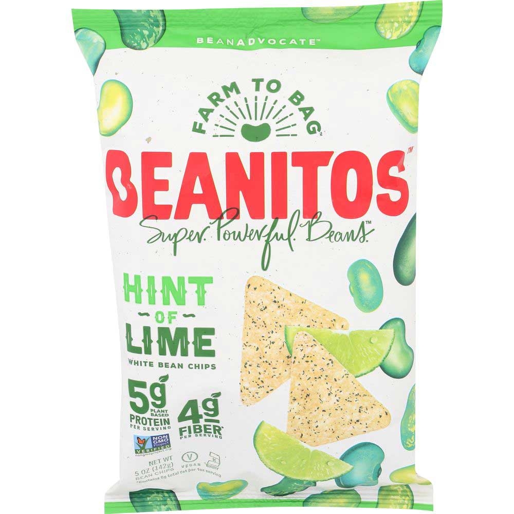 Beanitos Hint of Lime White Bean Chips, 5 Ounce -- 6 per case