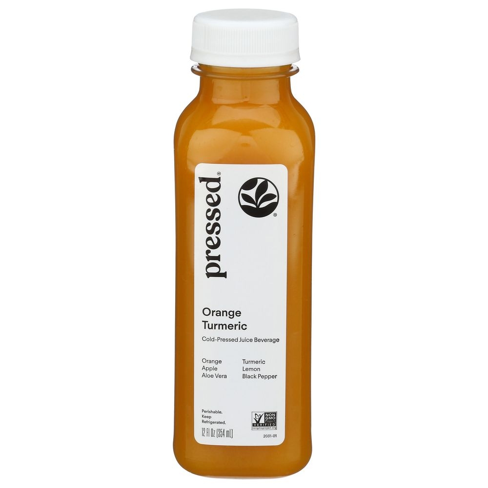 Pressed Juicery Orange Turmeric Cold Pressed Juice, 12 Fluid Ounce -- 6 per case