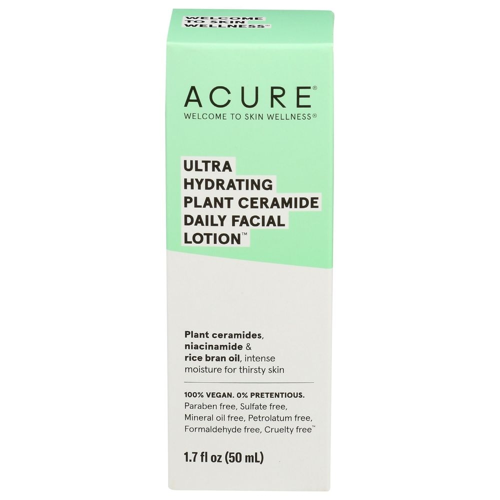 Acure Ultra Hydrating Plant Ceramide Daily Facial Lotion, 1.7 Fluid Ounce