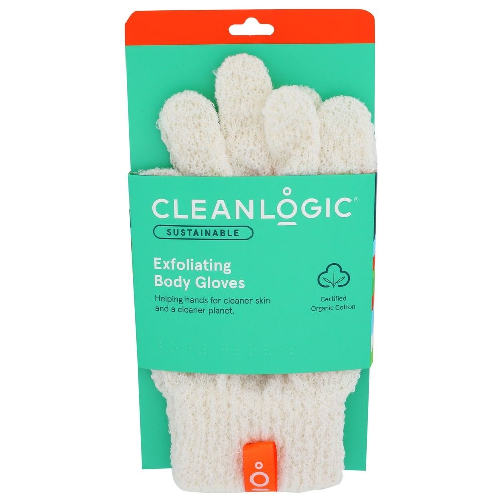Cleanlogic Sustainable Exfoliating Body Gloves, 2 count -- 6 per case