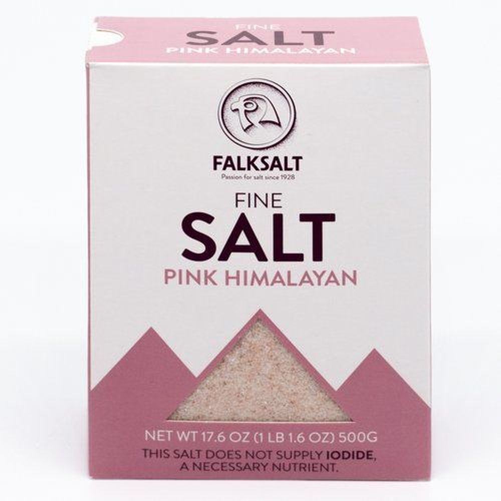 Falksalt Fine Grain Pink Himalayan Salt, 17.6 Ounce -- 10 per case