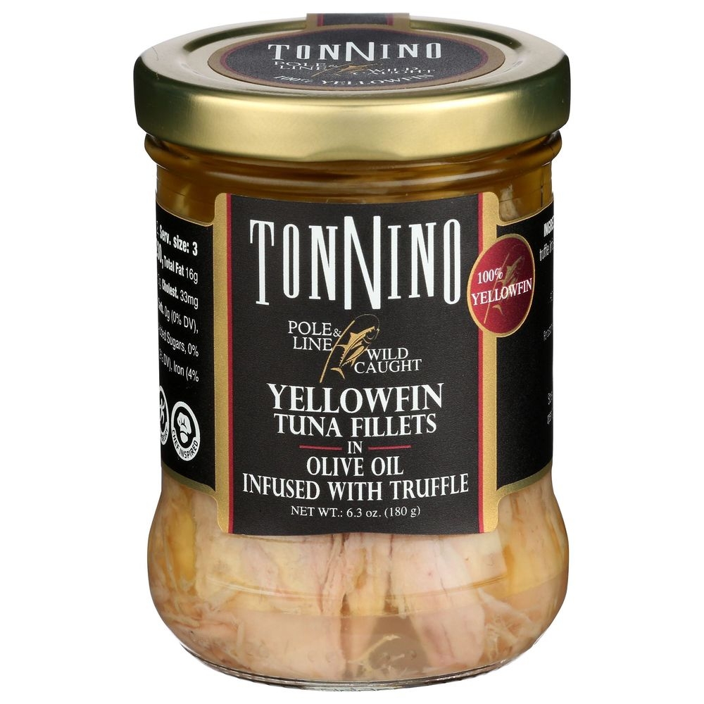 Tonnino Yellowfin Tuna Fillets in Olive Oil with Truffle, 6.3 Ounce -- 6 per case