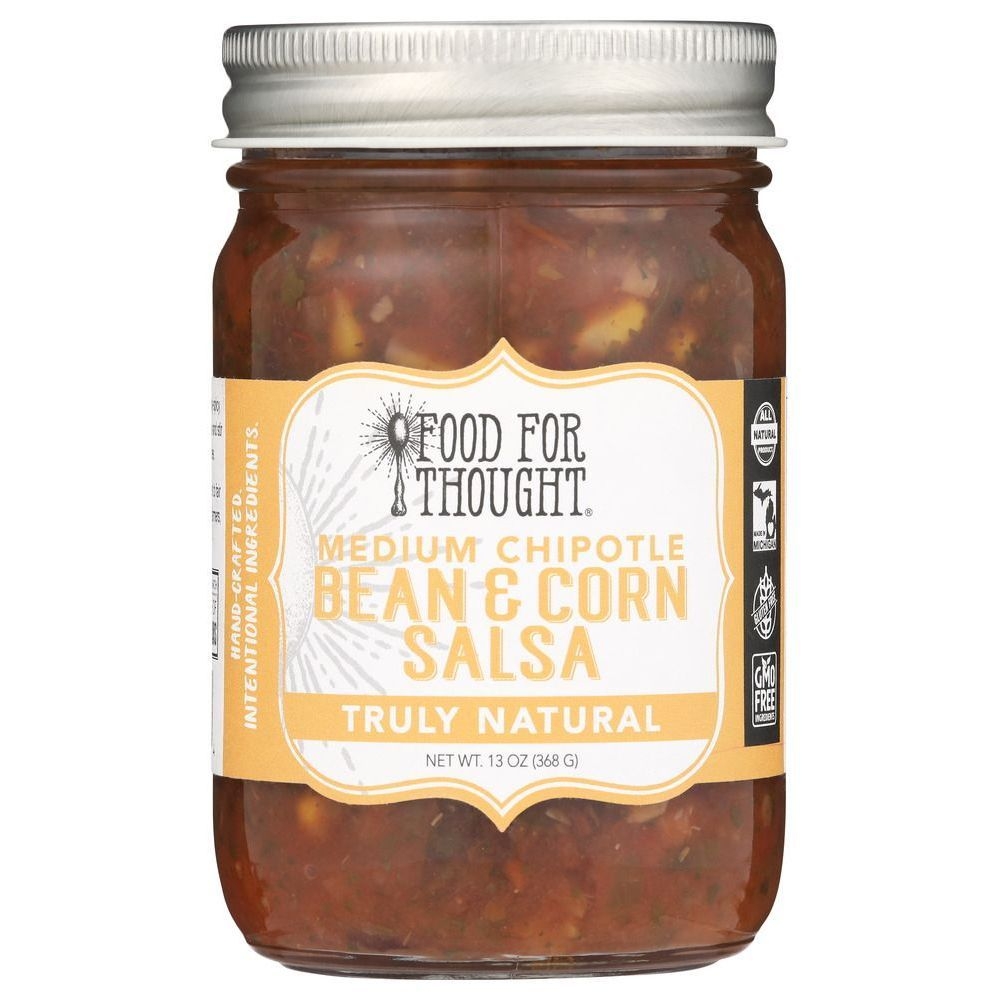 Food for Thought Medium Chipotle Bean and Corn Salsa, 13 Ounce -- 6 per case