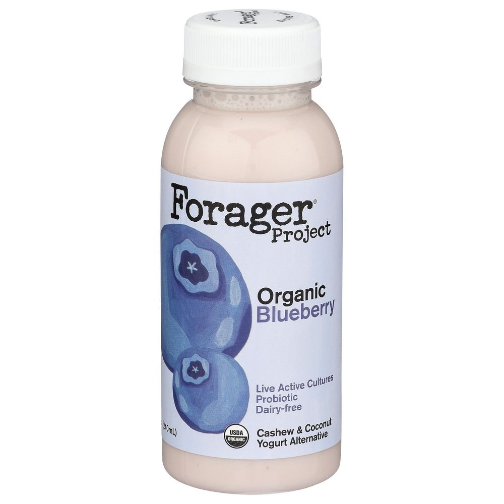 Forager Blueberry Drinkable Cashewmilk Yogurt, 8 Fluid Ounce -- 6 per case