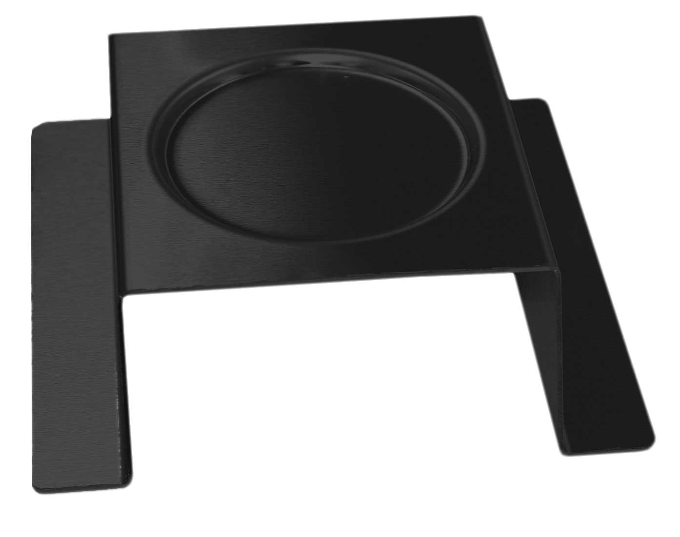 Rosseto Square Black Matte Burner Stand, 7 x 7 x 2 inch