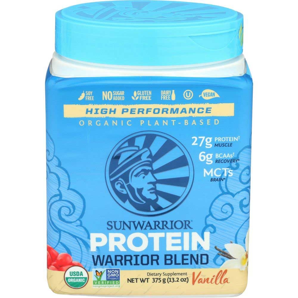 Sunwarrior Organic Warrior Blend Vanilla Protein Powder, 375 Gram