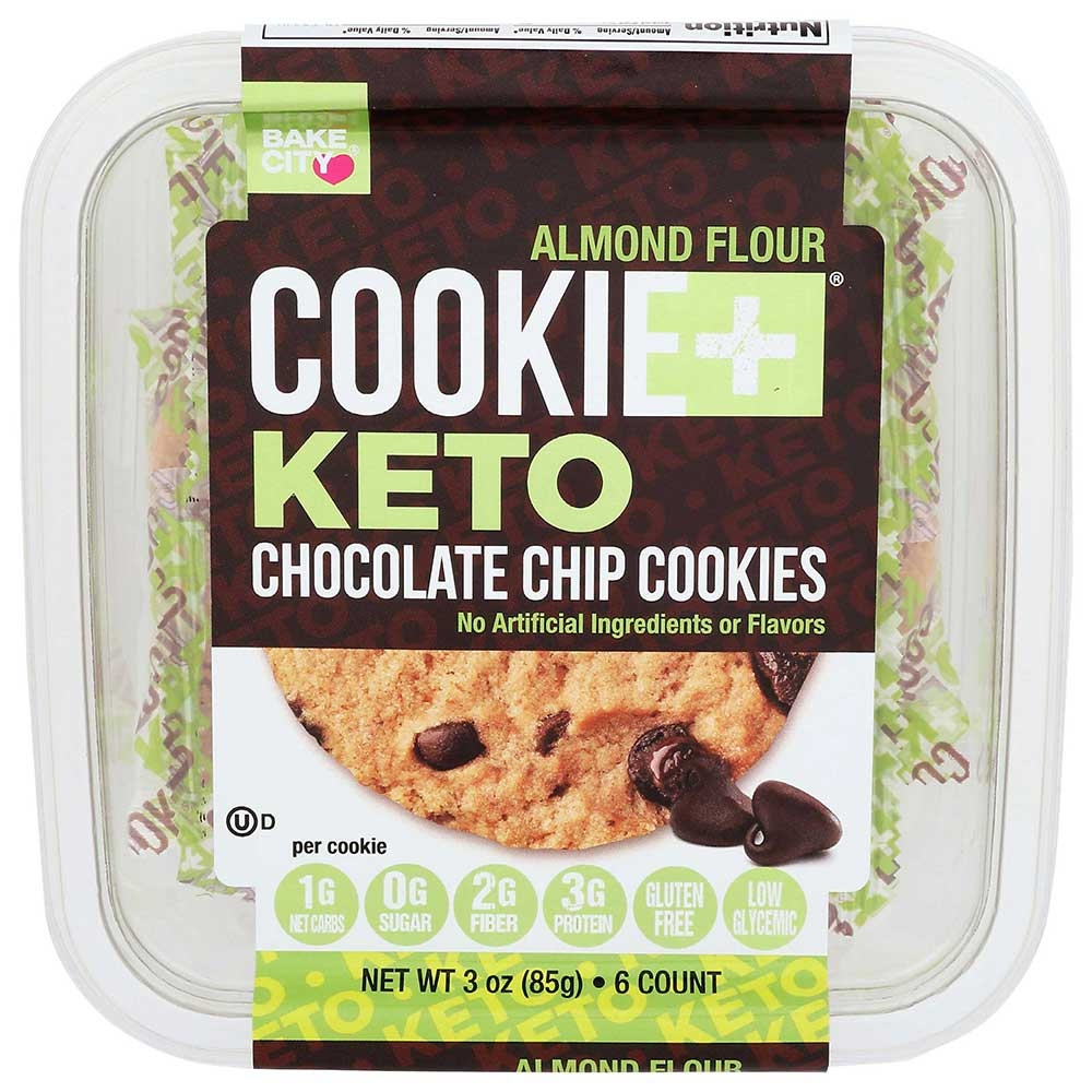 Bake City Cookie Plus Keto Chocolate Chip, 3 Ounce -- 12 per case