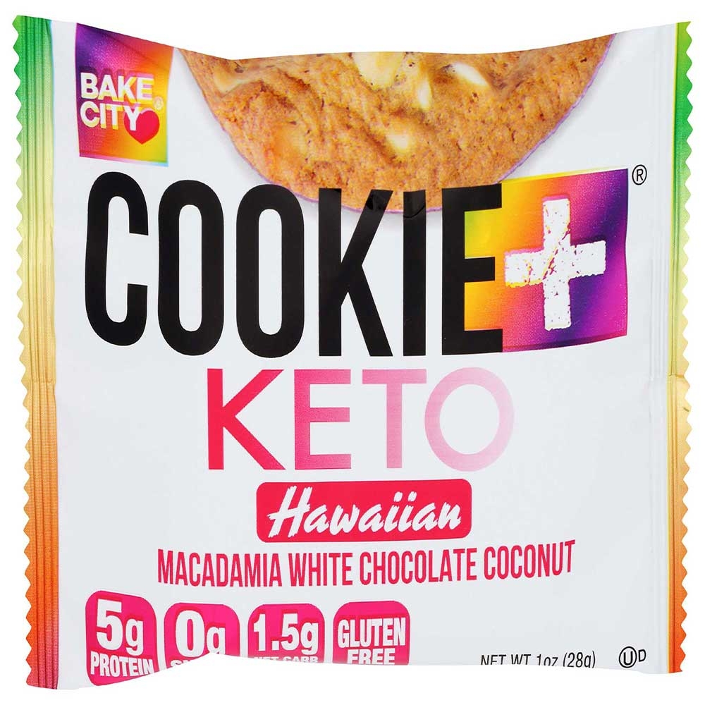 Bake City Cookie Plus Keto Hawaiian Macadamia White Chocolate Coconut, 1 Ounce -- 12 per case
