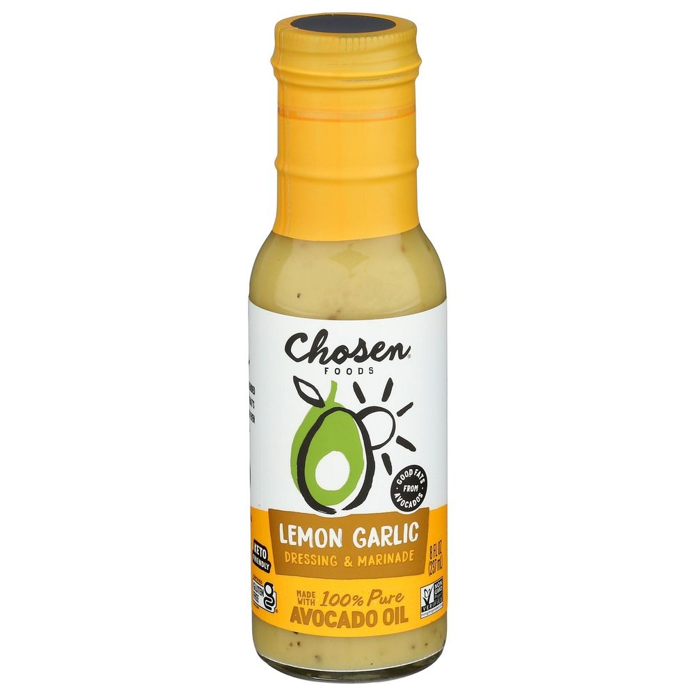 Chosen Foods Avocado-Oil Based Lemon Garlic Dressing, 8 Ounce -- 6 per case